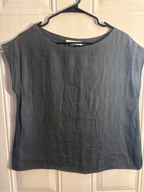 Filosofia linen gray Women’s top Classy Chic Business Casual
